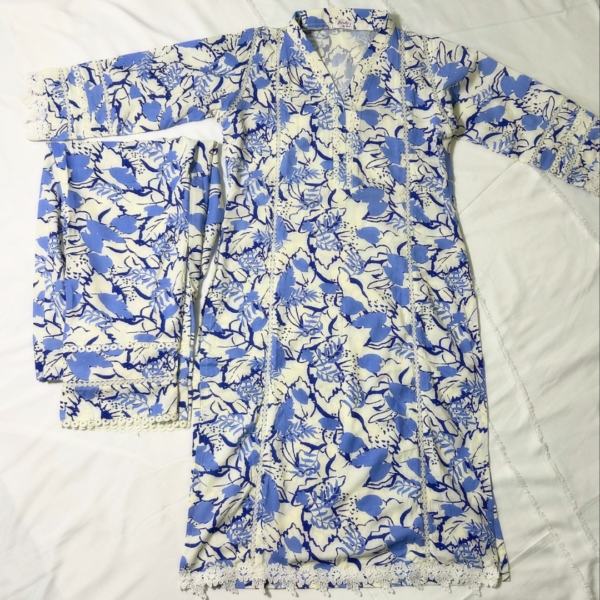 blue viscose cotton kurti