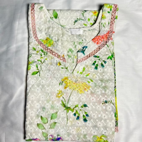 cotton chicken kurti