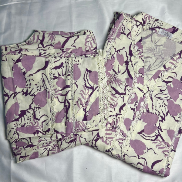 purple viscose cotton kurti