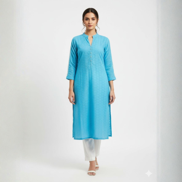 light blue kurti