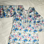 floral satin short kurti