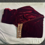 maroon velvet suit