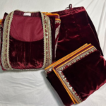 maroon velvet anarkali
