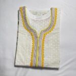 orange floral cotton kurti