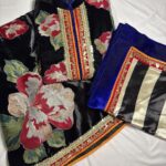 floral velvet surti with sharara