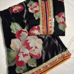 floral velvet surti with sharara