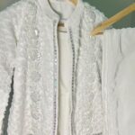 white velvet anarkali