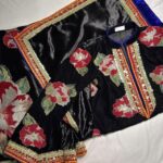 floral velvet surti with sharara