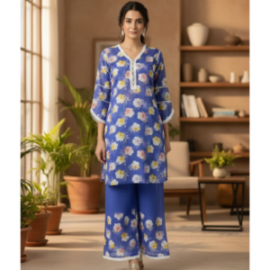 All Products Blue Floral Suit