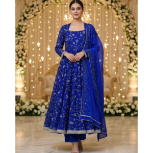 royal blue anarkali