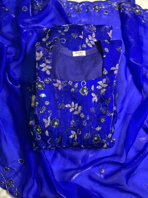 royal blue anarkali
