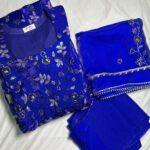 royal blue anarkali