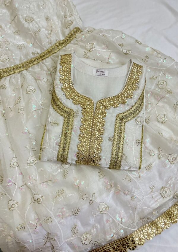 white sharara suit set