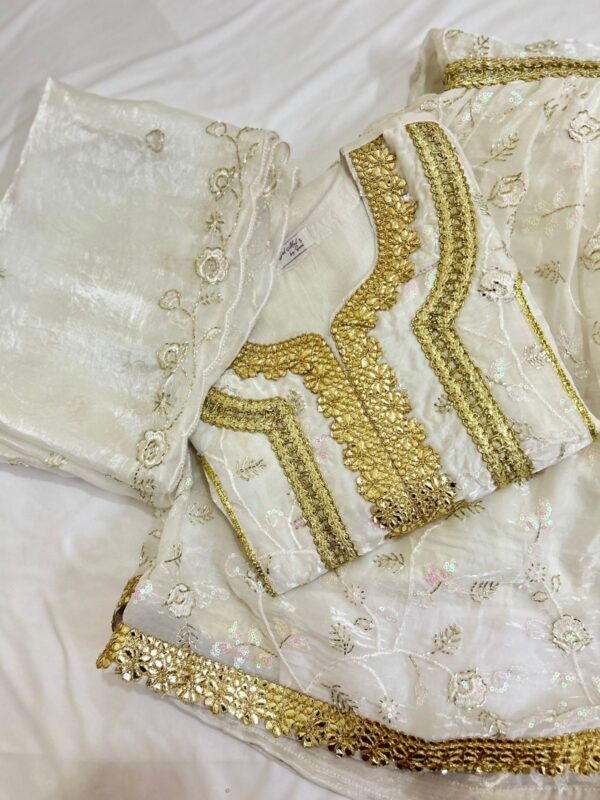 white sharara suit set