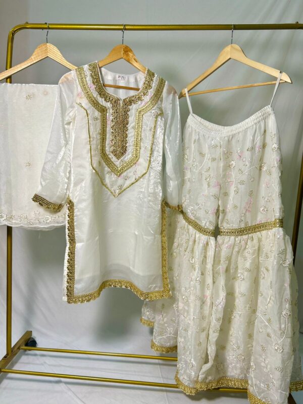 white sharara suit set